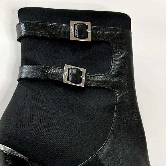 Armani Jeans Black Heeled Boots - Picture 6 of 12